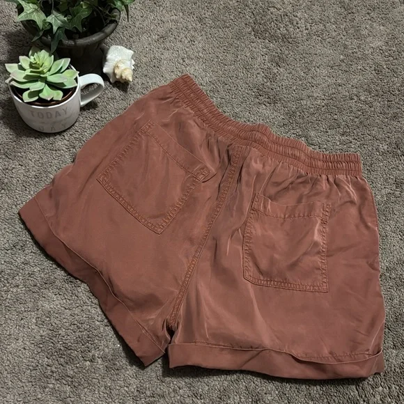 Universal Thread Lyocell Pull On Shorts-Sz M-Rusty Brick Color-Pockets-EUC - Picture 3 of 13